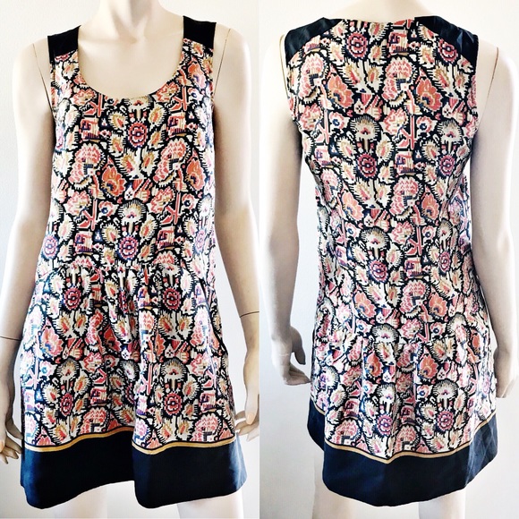 Comptoir Des Cotonniers 100% Silk Pattern Dress S - Picture 1 of 6